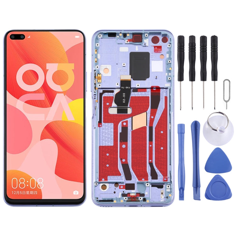 OEM LCD Screen for Huawei Nova 6 5G Digitizer Full Assembly with Frame(Purple) - free shipping - PMC TechLife - Order now!