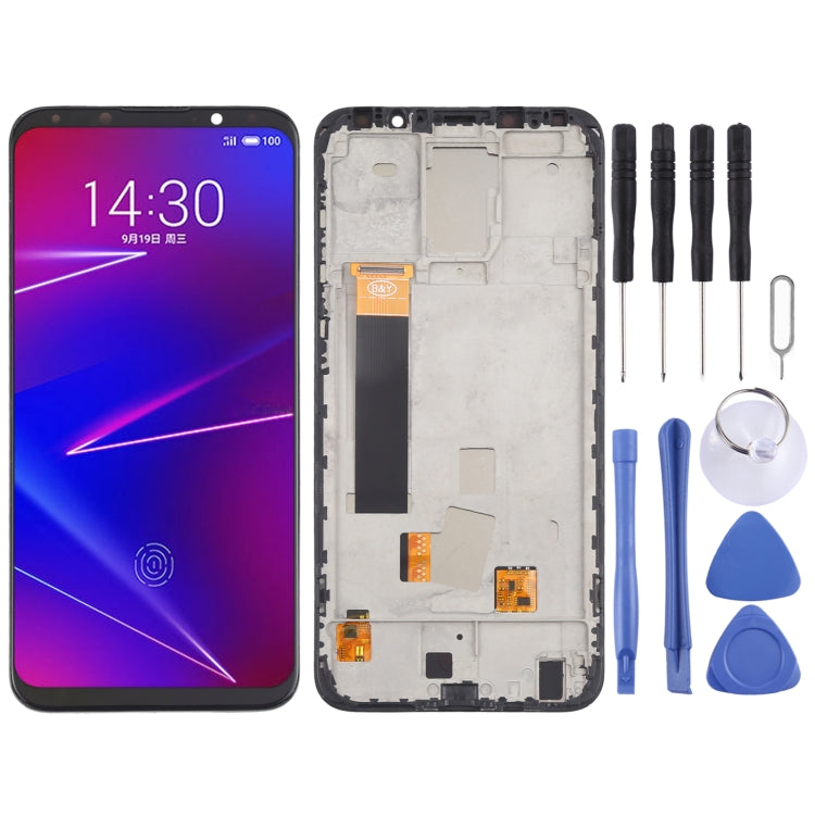 TFT LCD Screen for Meizu 16X Digitizer Full Assembly with Frame, Not Supporting Fingerprint Identification(Black) - free shipping - PMC TechLife - Order now!