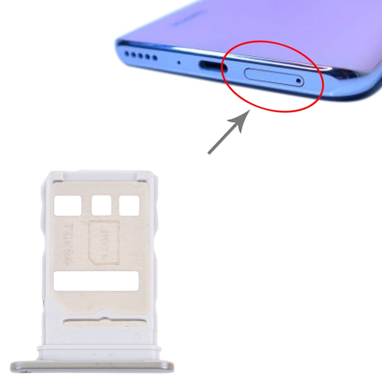 SIM Card Tray + SIM/NM Card Tray for Huawei Y9a (Grey) - Card Socket by PMC TechLife | Online Shopping South Africa | PMC TechLife | Buy Now Pay Later Mobicred