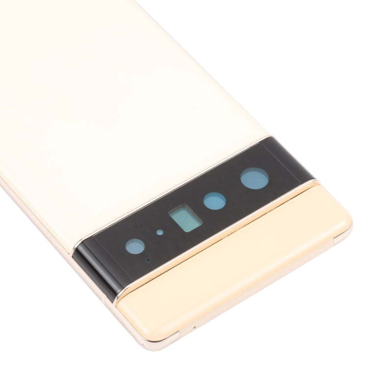 For Google Pixel 6 Pro Battery Back Cover with Middle Frame(Gold) - Back Cover by PMC TechLife | Online Shopping South Africa | PMC TechLife