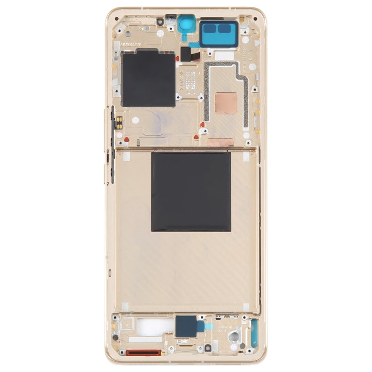 For Xiaomi 12S Ultra Original Front Housing LCD Frame Bezel Plate (Gold) - Frame Bezel Plate by PMC TechLife | Online Shopping South Africa | PMC TechLife