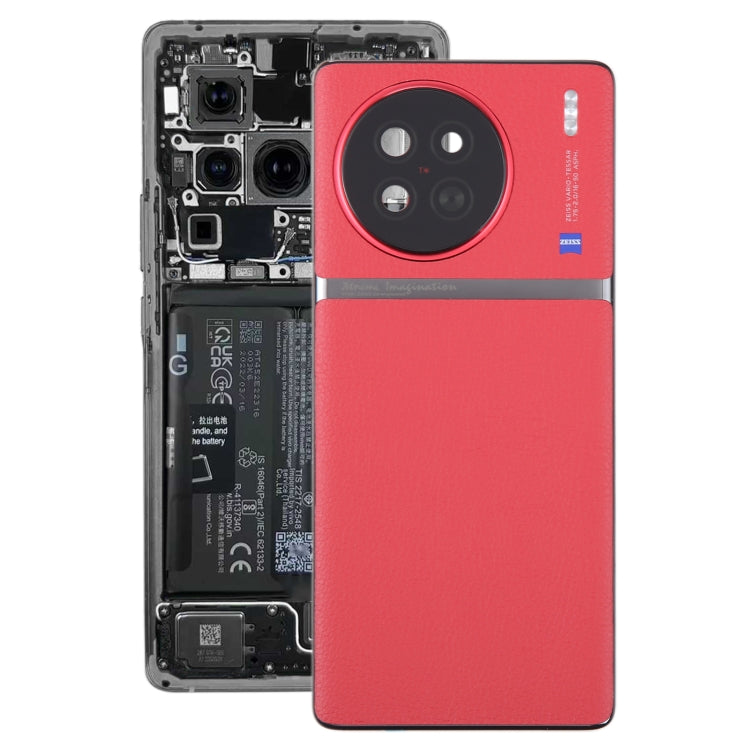 For vivo X90 Original Battery Back Cover with Camera Lens Cover(Red) - Back Cover by PMC TechLife | Online Shopping South Africa | PMC TechLife