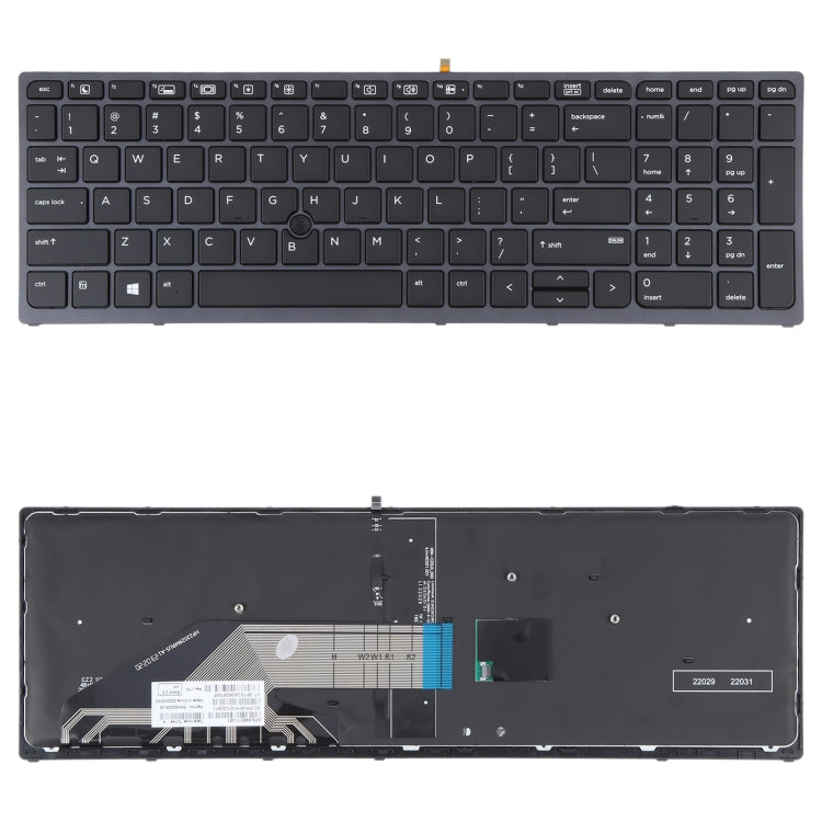 For HP ZBOOK 15 G3 17 G3 US Version Keyboard with Backlight and Pointing - Replacement Keyboards by PMC Jewellery | Online Shopping South Africa | PMC Jewellery