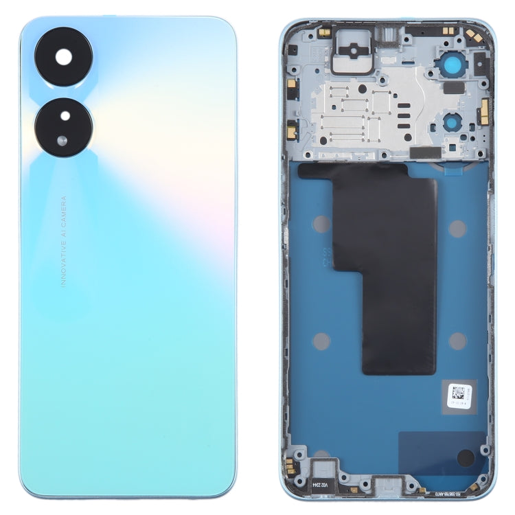 For OPPO A58 Original Battery Back Cover with Middle Frame(Blue) - Back Cover by PMC TechLife | Online Shopping South Africa | PMC TechLife