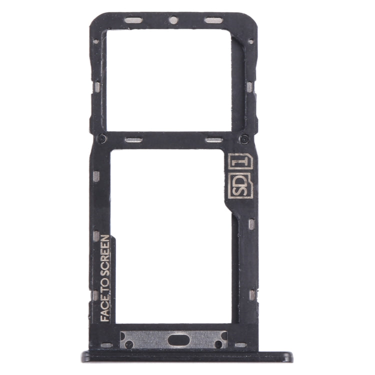 For Motorola Moto G7 Power SIM Card Tray + Micro SD Card Tray (Black) - Card Socket by PMC TechLife | Online Shopping South Africa | PMC TechLife