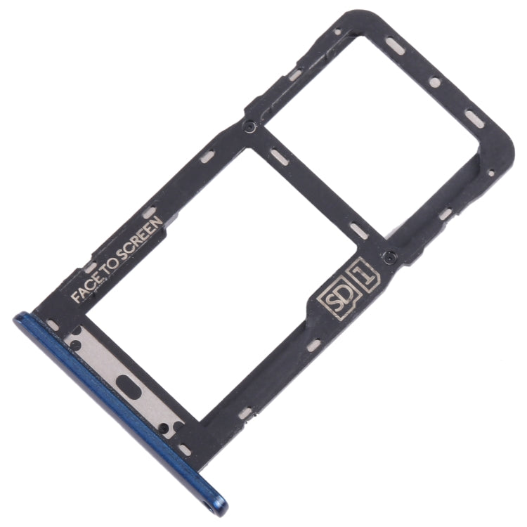 For Motorola Moto G7 Power SIM Card Tray + Micro SD Card Tray (Blue) - Card Socket by PMC TechLife | Online Shopping South Africa | PMC TechLife