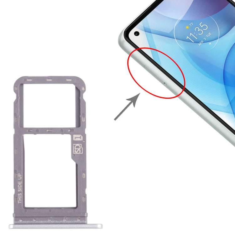 For Motorola Moto G Power 2021 SIM Card Tray + Micro SD Card Tray (Silver) - Card Socket by PMC TechLife | Online Shopping South Africa | PMC TechLife