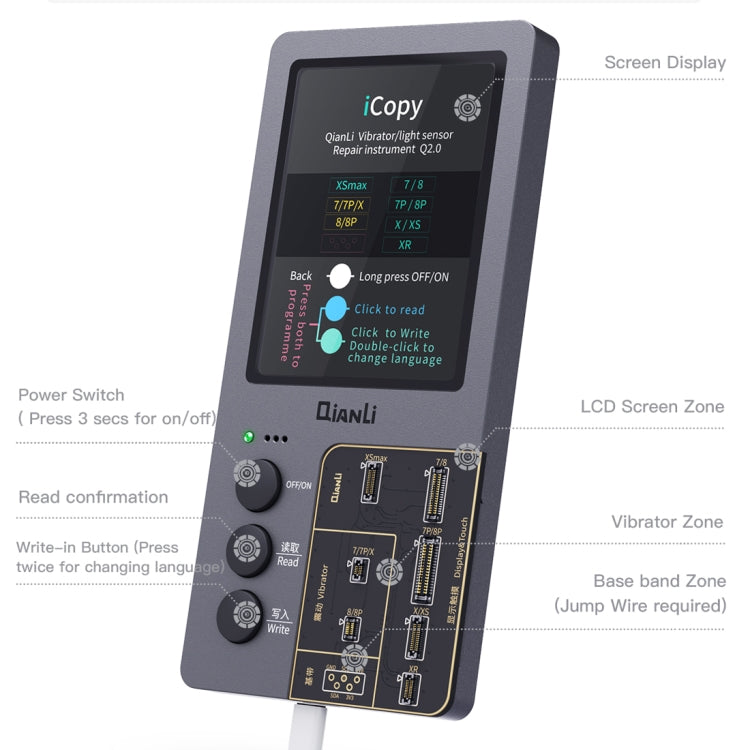 Qianli iCopy Plus 3 in 1 LCD Screen Original Color Repair Programmer For iPhone - free shipping - PMC TechLife - Order now!