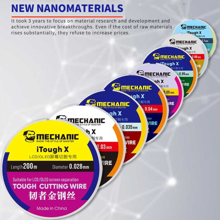 MECHANIC iTough X 200M 0.035MM LCD OLED Screen Cutting Wire - free shipping - PMC TechLife - Order now!