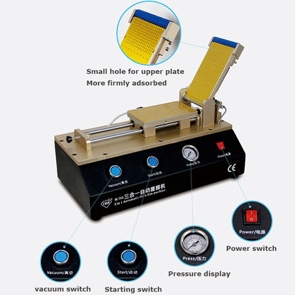 TBK-765 3 in1 Automatic OCA Laminating Machine LCD Touch Screen Air Compressor Machine Built-in Vacuum Pump - Laminator Machine by TBK | Online Shopping South Africa | PMC Jewellery