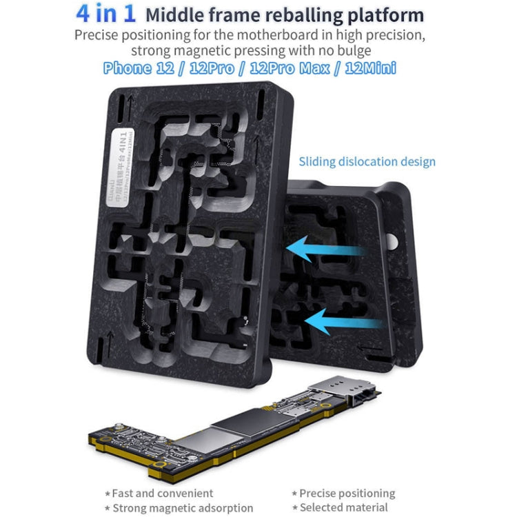 Qianli 4 in 1 Middle Frame Reballing Platform For iPhone 12 / 12 Pro / 12 Mini / 12 Pro Max - Repair Platform by PMC Jewellery | Online Shopping South Africa | PMC Jewellery