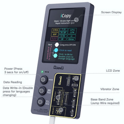 For iPhone 6 - 14 Pro Max 5 in 1 Qianli iCopy Plus 2.2 Repair Detection Programmer Set, Plug: US - Repair Programmer by QIANLI | Online Shopping South Africa | PMC Jewellery | Buy Now Pay Later Mobicred