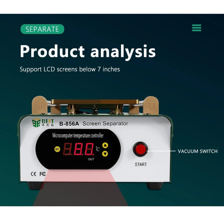 BST-B-856A AC 220V Electrical Vacuum Pump LCD Screen Separator, US Plug - free shipping - PMC TechLife - Order now!