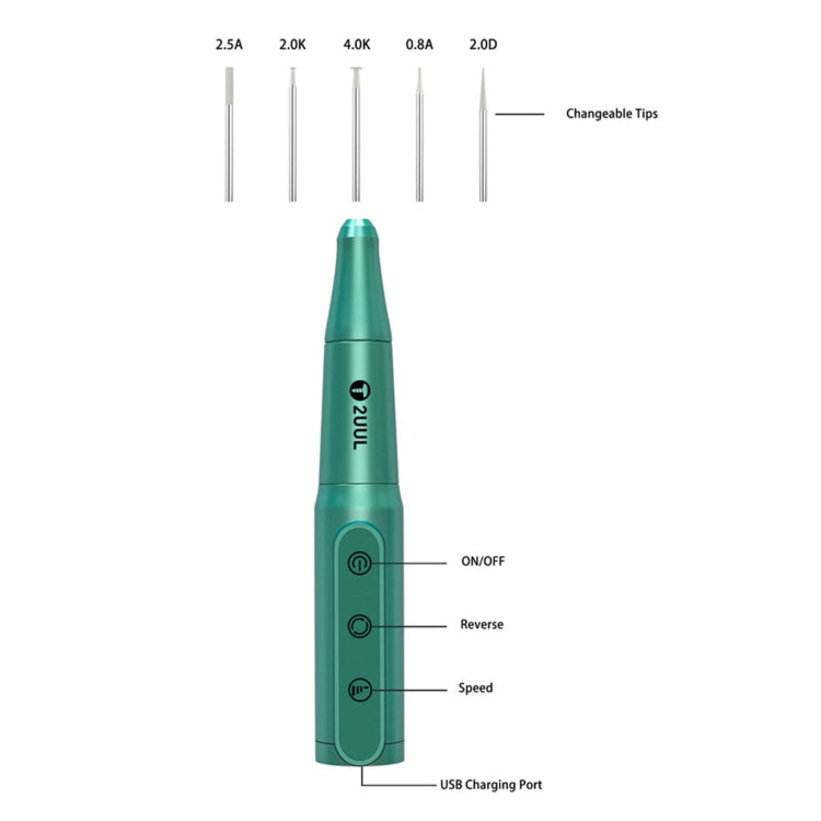 2UUL DA81 Chargeable Polish Drill Pen for Phone Repair - free shipping - PMC TechLife - Order now!