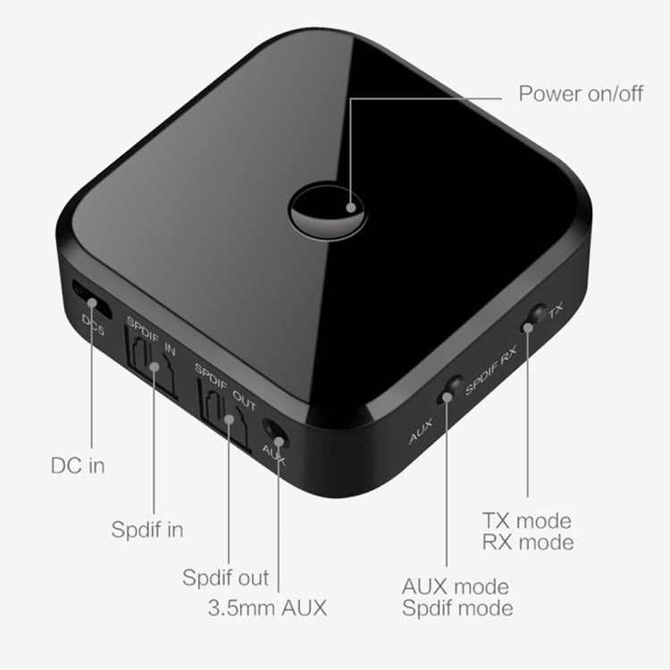 Bluetooth 5.0 Optical Fiber Bluetooth Receiver CSR8670 Bluetooth Transmitter 2 in 1 Supports APTX - Audio Receiver Transmitter by PMC TechLife | Online Shopping South Africa | PMC TechLife