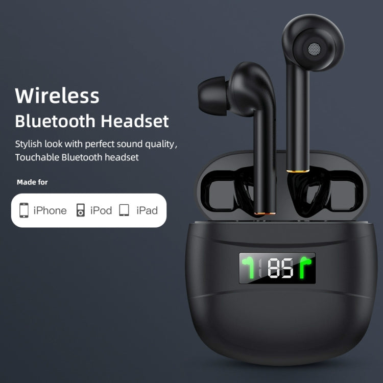 J3 Pro TWS Hifi Wireless Bluetooth 5.2 Earphone LED Display Waterproof Sports Gaming Headset Noise Earbuds(Black) - TWS Earphone by PMC Jewellery | Online Shopping South Africa | PMC Jewellery