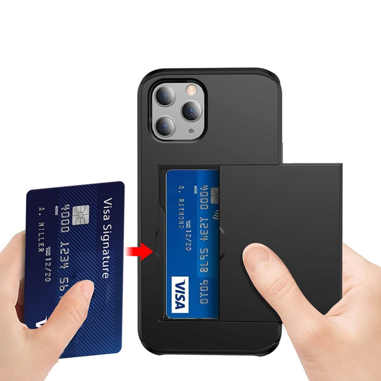 For iPhone 12 / 12 Pro Shockproof Rugged Armor Protective Case with Card Slot(Dark Blue) - free shipping - PMC TechLife - Order now!
