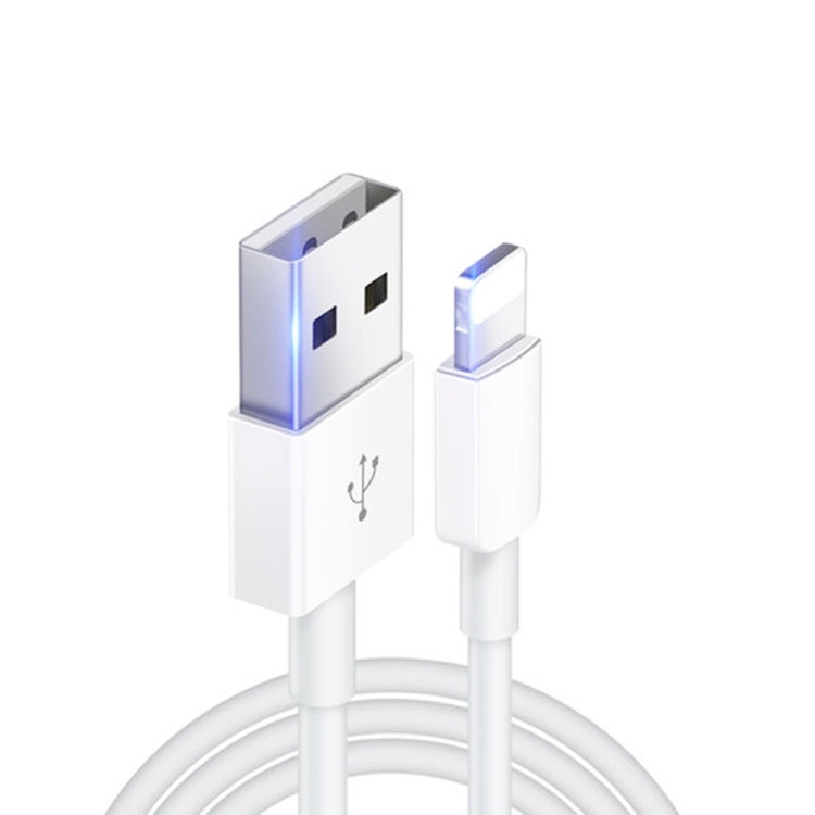 Qc3.0 Dual USB Car Charger + 8 Pin Fast Charging Line Car Charging Kit(White) - Car Charger by PMC TechLife | Online Shopping South Africa | PMC TechLife