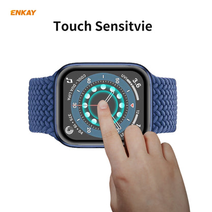 For Apple Watch 6/5/4/SE 44mm 5PCS ENKAY Hat-Prince 0.2mm 9H Surface Hardness 3D Explosion-proof Aluminum Alloy Edge Full Screen Tempered Glass Screen Film - Watch Cases by ENKAY | Online Shopping South Africa | PMC Jewellery | Buy Now Pay Later Mobicred