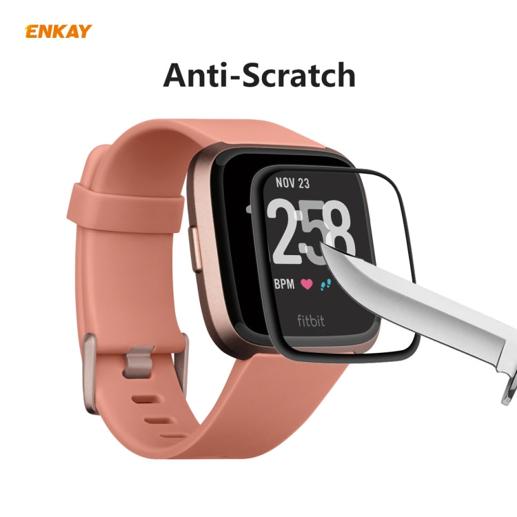 2 PCS For Fitbit Versa 3 / Fitbit Sense ENKAY Hat-Prince 3D Full Screen Soft PC Edge + PMMA HD Screen Protector Film - Screen Protector by ENKAY | Online Shopping South Africa | PMC Jewellery | Buy Now Pay Later Mobicred