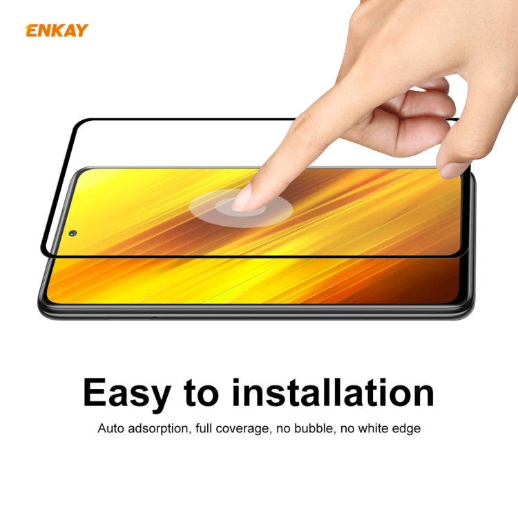 For Xiaomi Poco X3 / X3 NFC 10 PCS ENKAY Hat-Prince Full Glue 0.26mm 9H 2.5D Tempered Glass Full Coverage Film -  by ENKAY | Online Shopping South Africa | PMC Jewellery