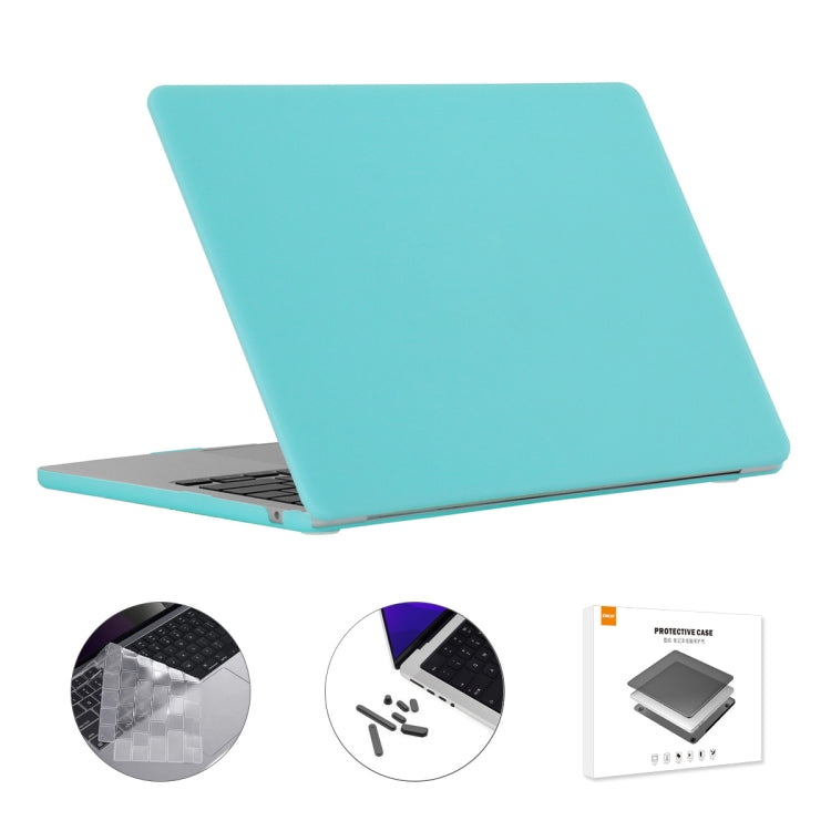 For MacBook Air 13.6 2022/2024 A2681 M2 / A3113 M3 US Version ENKAY 3 in 1 Matte Laptop Case with TPU Keyboard Film / Anti-dust Plugs (Turquoise) - MacBook Air Cases by ENKAY | Online Shopping South Africa | PMC Jewellery | Buy Now Pay Later Mobicred