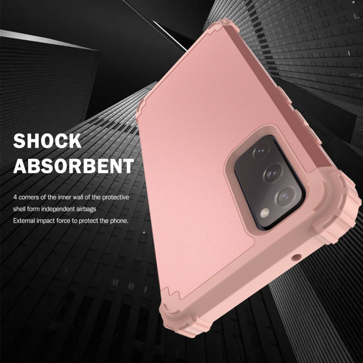 For Samsung Galaxy S20 FE PC + Silicone Three-piece Shockproof Protection Case(Rose Gold) - free shipping - PMC TechLife - Order now!