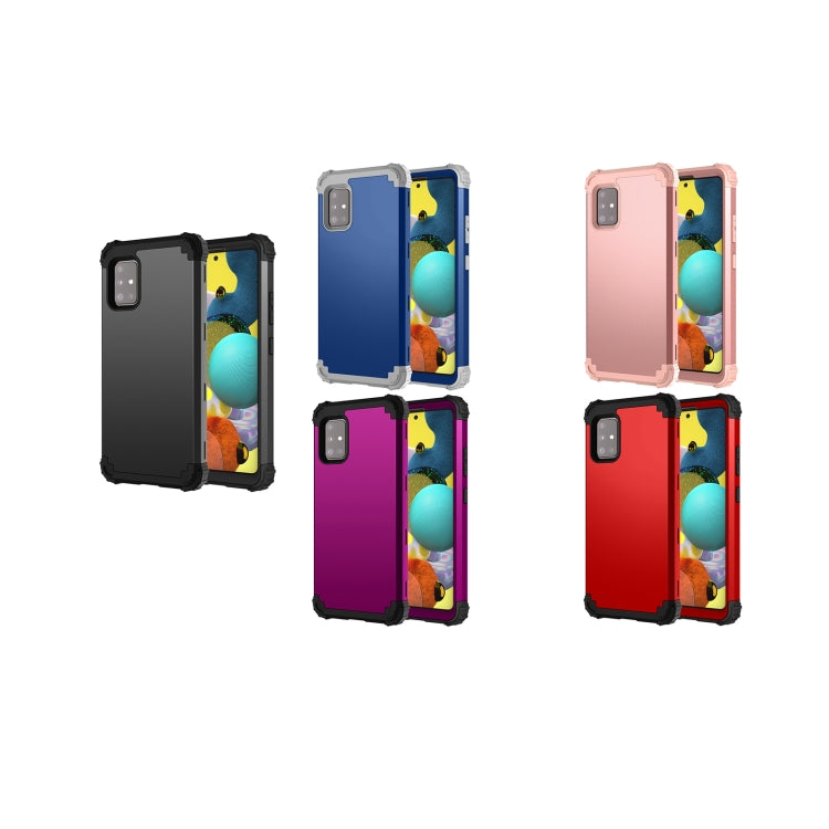 For Samsung Galaxy S20 FE PC + Silicone Three-piece Shockproof Protection Case(Rose Gold) - free shipping - PMC TechLife - Order now!