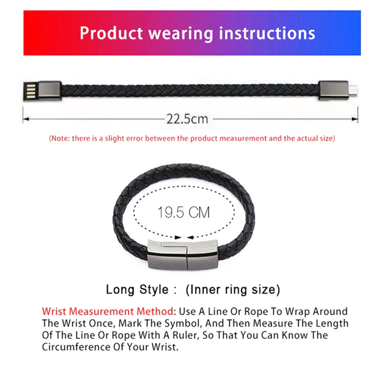 XJ-28 3A USB to 8 Pin Creative Bracelet Data Cable, Cable Length: 22.5cm(Brown) - Multifunction Cable by PMC TechLife | Online Shopping South Africa | PMC TechLife