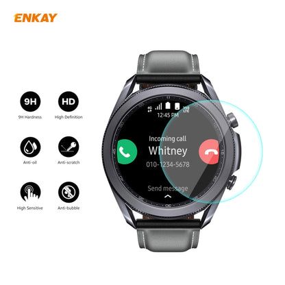 For Samsung Galaxy Watch 3 45mm 2 in 1 ENKAY Hat-Prince Electroplate Soft TPU Case + 0.2mm 9H 2.15D Curved Edge Tempered Glass Film(Rose Gold) - Watch Cases by ENKAY | Online Shopping South Africa | PMC Jewellery | Buy Now Pay Later Mobicred