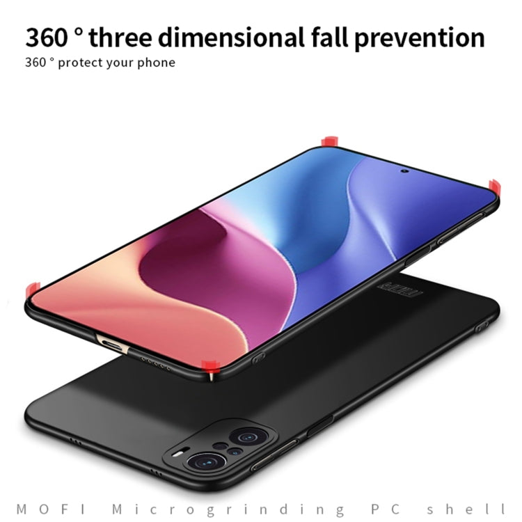 For Xiaomi Redmi K40 / K40 Pro MOFI Frosted PC Ultra-thin Hard Case(Black) - Xiaomi Cases by MOFI | Online Shopping South Africa | PMC TechLife | Buy Now Pay Later Mobicred