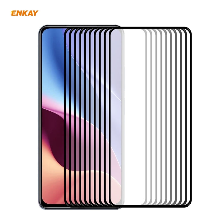 For Xiaomi Mi 11X / 11X Pro / 11i 10 PCS ENKAY Hat-Prince Full Glue 0.26mm 9H 2.5D Tempered Glass Full Coverage Film -  by ENKAY | Online Shopping South Africa | PMC Jewellery