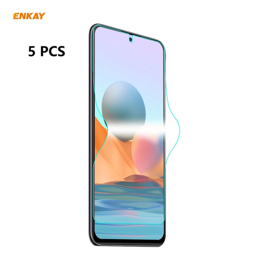 For Redmi Note 10 Pro / Note 10 Pro Max 5 PCS ENKAY Hat-Prince Full Glue Full Coverage Screen Protector Explosion-proof Hydrogel Film - For Xiaomi by ENKAY | Online Shopping South Africa | PMC Jewellery | Buy Now Pay Later Mobicred