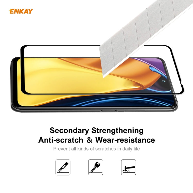 For Xiaomi Poco M3 Pro / Redmi Note 10 5G 10 PCS ENKAY Hat-Prince Full Glue 0.26mm 9H 2.5D Tempered Glass Full Coverage Film -  by ENKAY | Online Shopping South Africa | PMC Jewellery