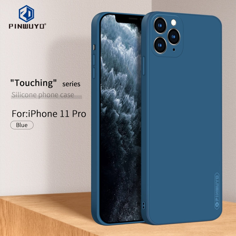 For iPhone 11 Pro PINWUYO Sense Series Liquid Silicone TPU Mobile Phone Case(Blue) - free shipping - PMC TechLife - Order now!