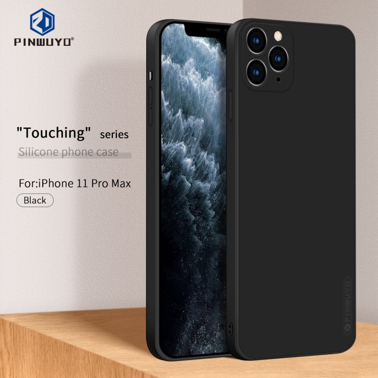 For iPhone 11 Pro Max PINWUYO Sense Series Liquid Silicone TPU Mobile Phone Case (Black) - free shipping - PMC TechLife - Order now!