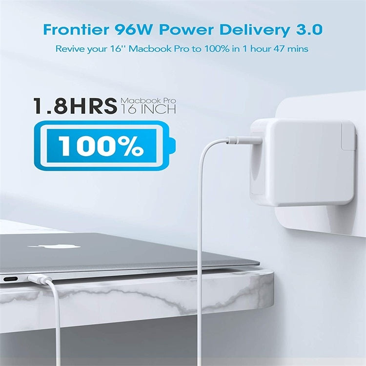 96W USB-C / Type-C Power Adapter Portable Charger with 1.8m USB-C / Type-C to USB-C / Type-C Charging Cable, UK Plug - USB Charger by PMC Jewellery | Online Shopping South Africa | PMC Jewellery