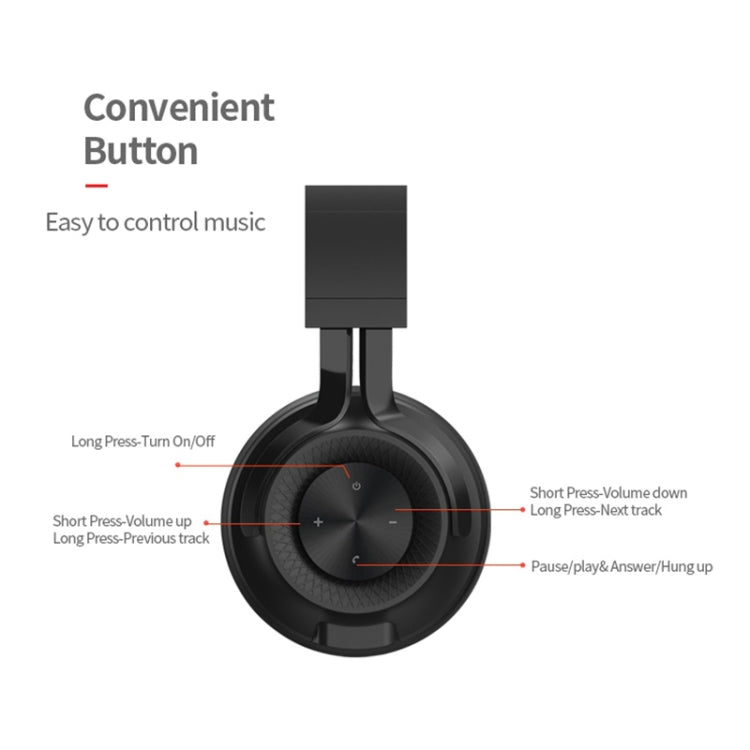 P1 Wireless Bluetooth 5.0 Stereo Soft Leather Earmuffs Foldable Headset Built-in Mic for PC / Cell Phones(Gray) - Headset & Headphone by PMC TechLife | Online Shopping South Africa | PMC TechLife
