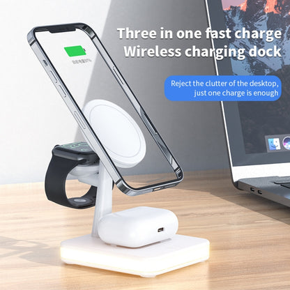 WX-991 Magnetic 4 in 1 Wireless Charger for iPhone / iWatch / AirPods or other Smart Phones(Black) -  by PMC Jewellery | Online Shopping South Africa | PMC Jewellery