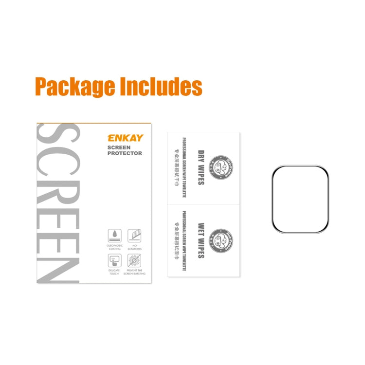 1 PCS ENKAY Hat-Prince 3D Full Coverage Soft PC Edge + PMMA HD Screen Protector Film For Apple Watch Series 7 45mm - Screen Protector by ENKAY | Online Shopping South Africa | PMC TechLife | Buy Now Pay Later Mobicred