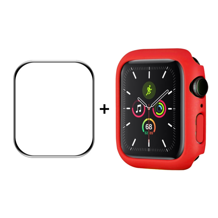 ENKAY Hat-Prince PC Frame + Full Coverage PMMA HD Screen Protector Film For Apple Watch Series 8 / 7 41mm(Red) - free shipping - PMC TechLife - Order now!