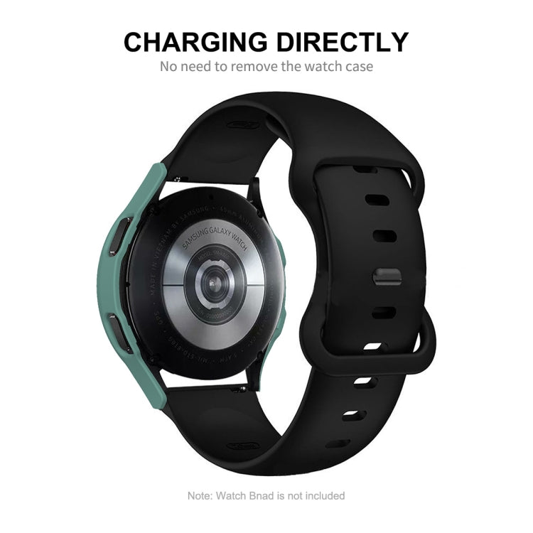 ENKAY Hat-Prince Full Coverage PC Frame + Tempered Glass Protector Composite Case for Samsung Galaxy Watch4 40mm(White) - Watch Cases by ENKAY | Online Shopping South Africa | PMC TechLife | Buy Now Pay Later Mobicred