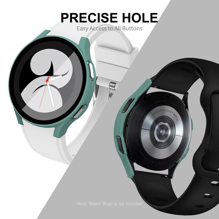 ENKAY Hat-Prince Full Coverage PC Frame + Tempered Glass Protector Composite Case for Samsung Galaxy Watch4 40mm(Transparent) - Watch Cases by ENKAY | Online Shopping South Africa | PMC TechLife | Buy Now Pay Later Mobicred
