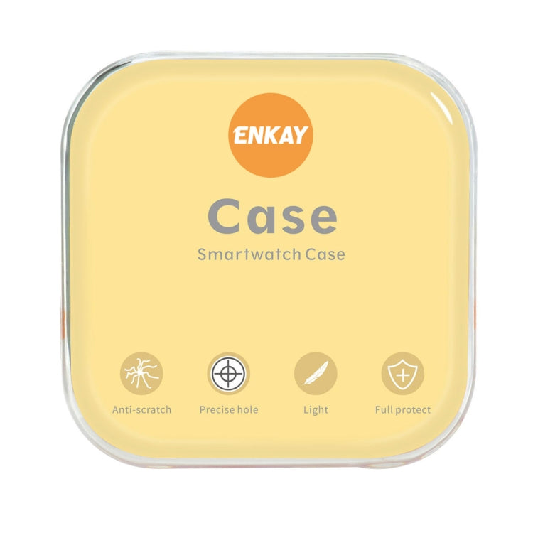 ENKAY Hat-Prince Full Coverage PC Frame + Tempered Glass Protector Composite Case for Samsung Galaxy Watch4 40mm(Transparent) - Watch Cases by ENKAY | Online Shopping South Africa | PMC TechLife | Buy Now Pay Later Mobicred