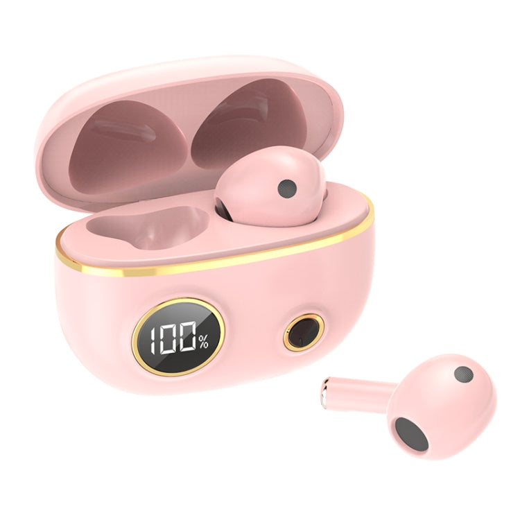 PRO100 TWS Bluetooth 5.2 Noise Canceling Waterproof Earphones 9D Stereo Sports Headphone with Charging Case(Pink) - Bluetooth Earphone by PMC Jewellery | Online Shopping South Africa | PMC Jewellery