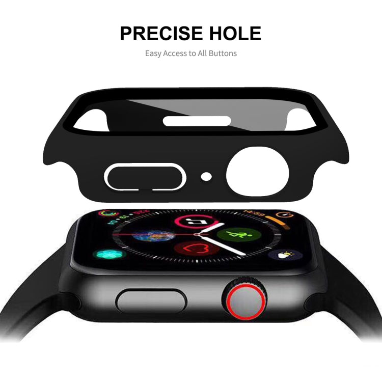 ENKAY Hat-Prince 2 in 1 PC Frame + 9H Tempered Glass Protector Full Coverage Case For Apple Watch Series 8 / 7 41mm(White) - Watch Cases by ENKAY | Online Shopping South Africa | PMC TechLife | Buy Now Pay Later Mobicred