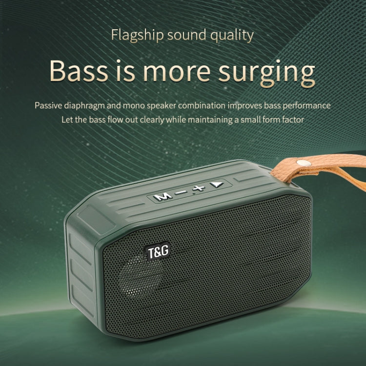 T&G TG296 Portable Wireless Bluetooth 5.0 Speaker Support TF Card / FM / 3.5mm AUX / U-Disk / Hands-free(Green) - Mini Speaker by T&G | Online Shopping South Africa | PMC Jewellery