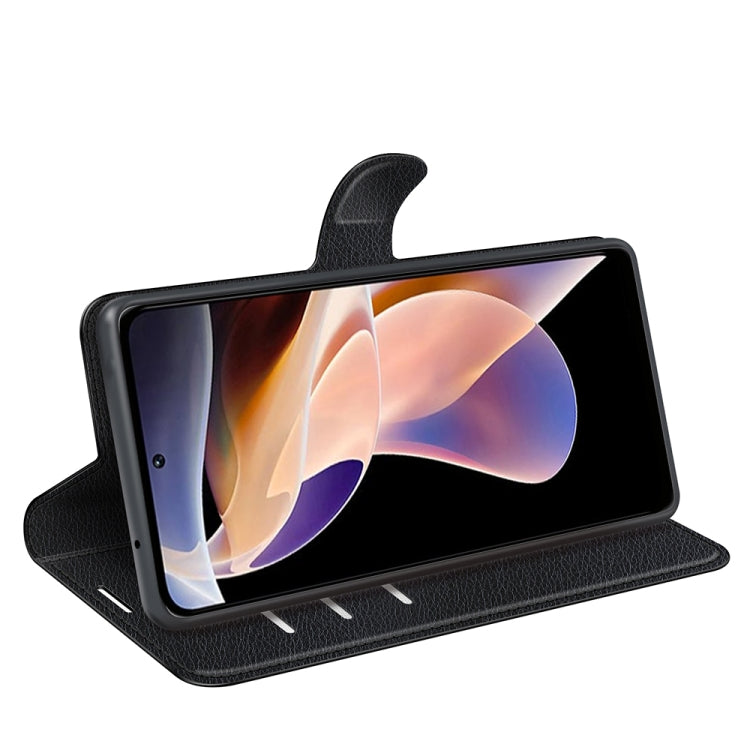 For Xiaomi Redmi Note 11 Pro / Note 11 Pro+ Litchi Texture Horizontal Flip Protective Case with Holder & Card Slots & Wallet(Black) - Xiaomi Cases by PMC TechLife | Online Shopping South Africa | PMC TechLife | Buy Now Pay Later Mobicred