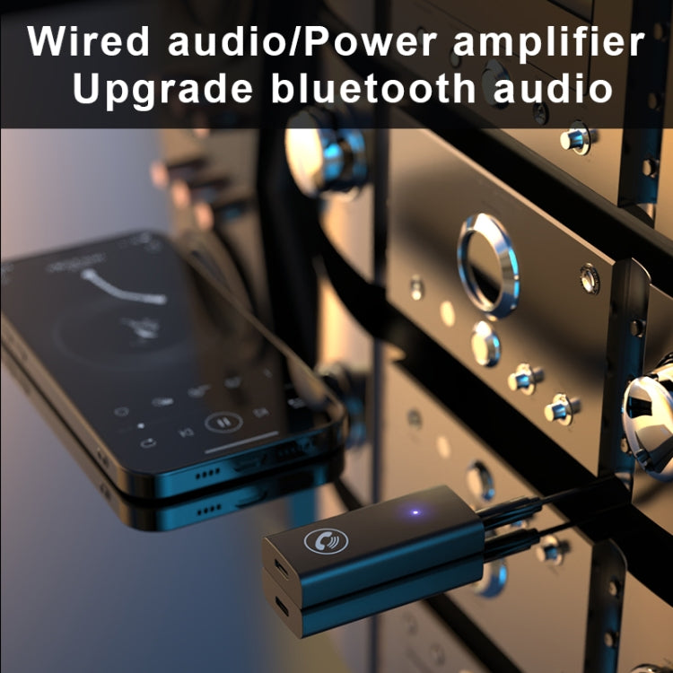 BT05 Bluetooth 5.0 Receiver AUX Audio Adapter For Car Hands-free - Audio Receiver Transmitter by PMC TechLife | Online Shopping South Africa | PMC TechLife