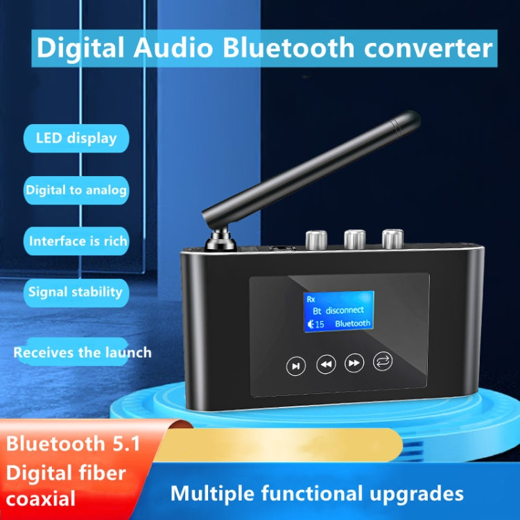 T38 2 in 1 Bluetooth 5.1 Receiver & Transmitter Optical Digital Audio Converter - Audio Receiver Transmitter by PMC Jewellery | Online Shopping South Africa | PMC Jewellery